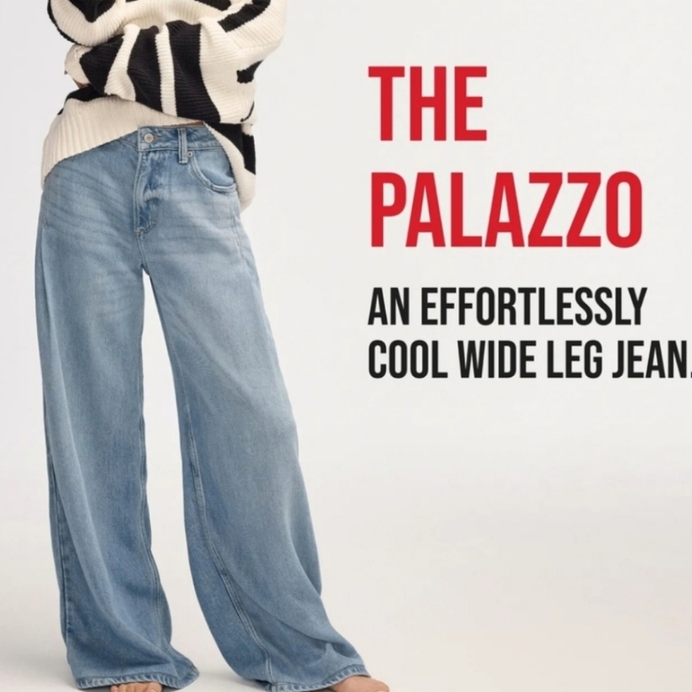 LUCKY BRAND Pallazzo Pleated Jeans 8/29